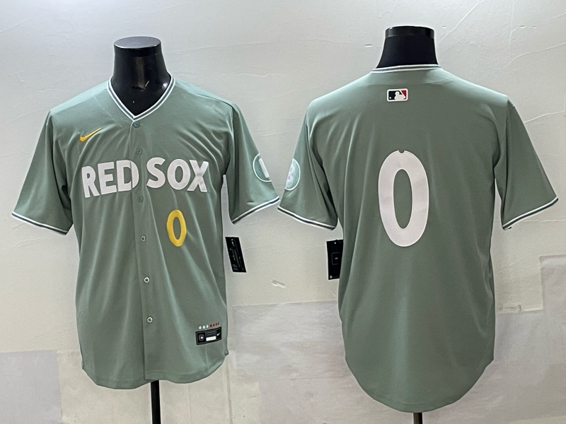 Men Boston Red Sox  #0 green Game 2025 Nike MLB Jersey 006